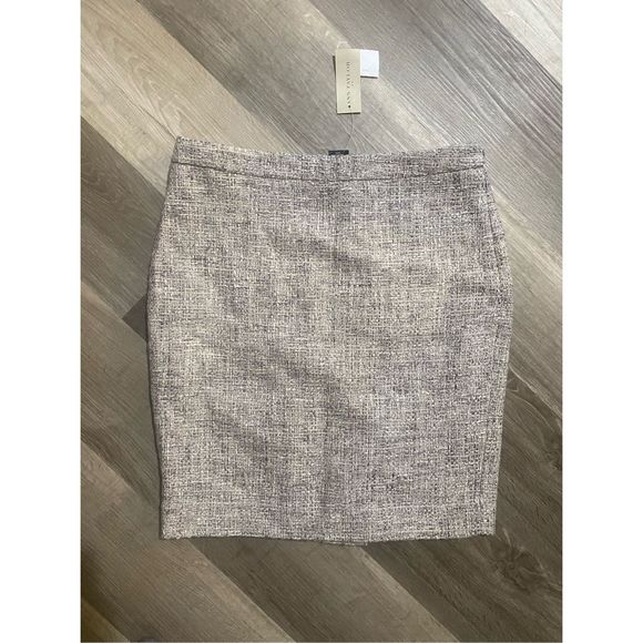 Ann Taylor NWT Purple Gray Tweed Pencil Skirt, Size 4, MSRP $120 - Picture 2 of 10